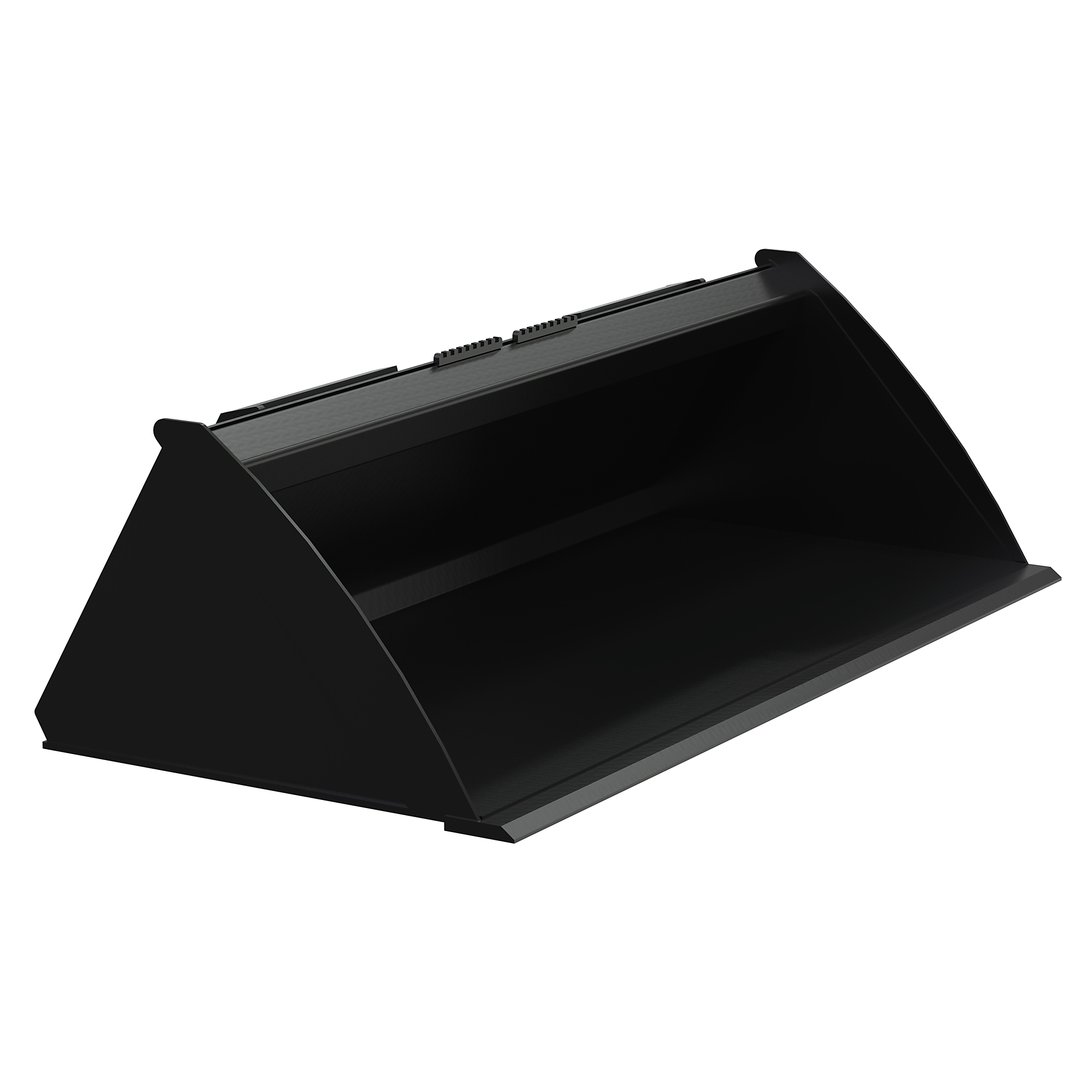 Vestil Low-Profile Skid Steer Bucket - 31.39in.L x 60in.W x 18.13in.H, All-Welded Steel, Anti-Slip Step Plate, Model# EA-SKSB-60-LP